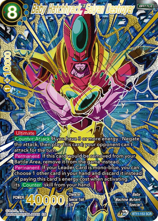 Baby Hatchhyack, Saiyan Destroyer (SCR) (BT11-153) [5th Anniversary Set] | Good Games Adelaide SA