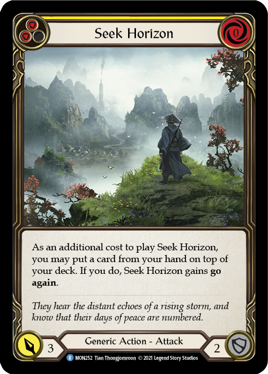 Seek Horizon (Yellow) [MON252-RF] 1st Edition Rainbow Foil | Good Games Adelaide SA