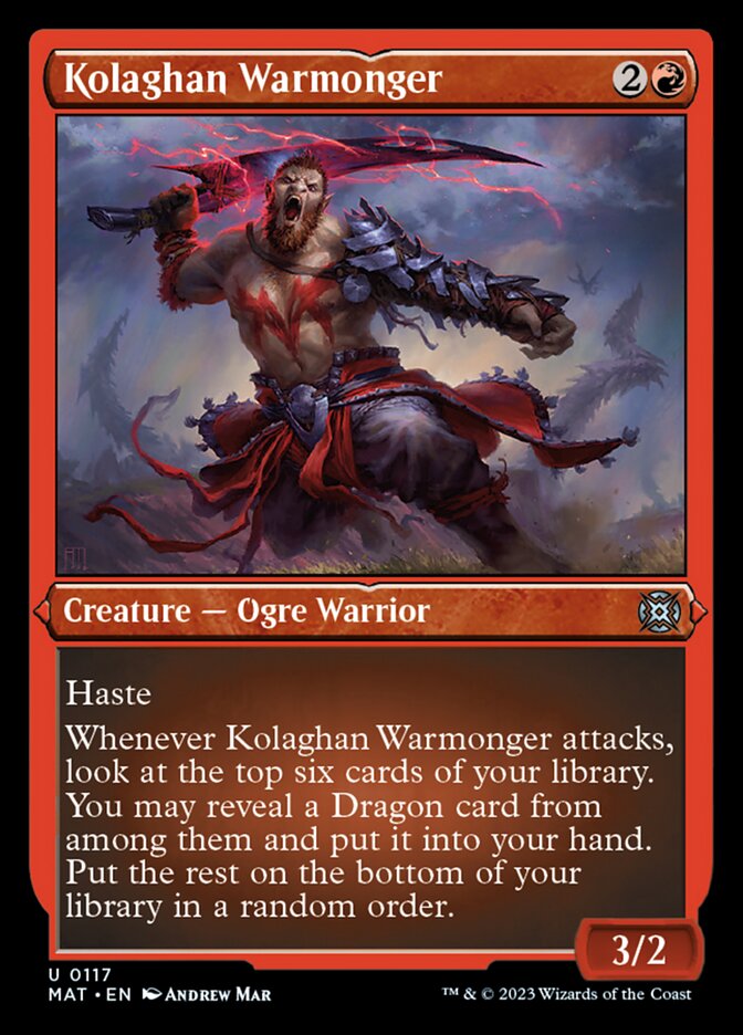 Kolaghan Warmonger (Foil Etched) [March of the Machine: The Aftermath] | Good Games Adelaide SA
