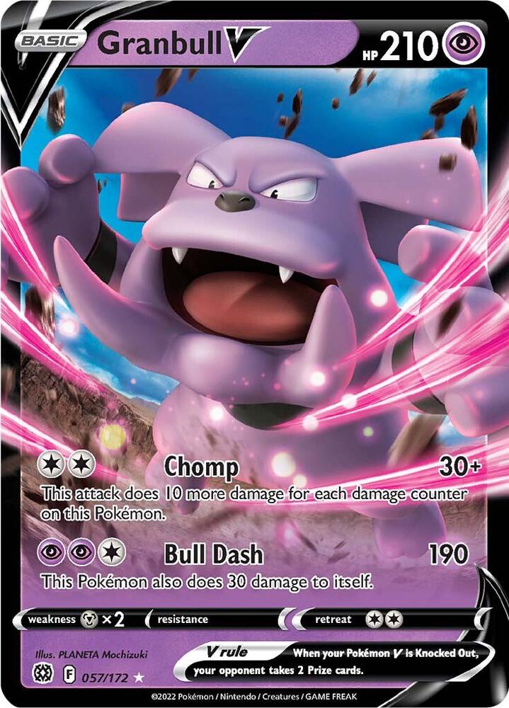 Granbull V 057/172 (SWSH09: Brilliant Stars)  - Holofoil | Good Games Adelaide SA