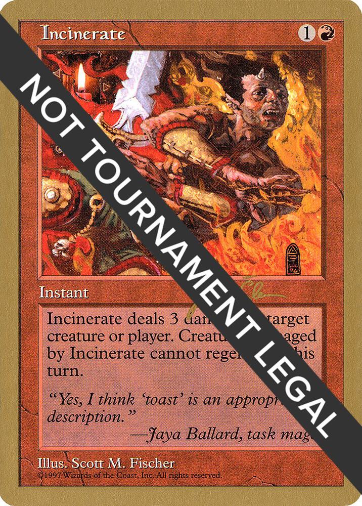 Incinerate 1997 Jakub Slemr 5ED  (World Championship Decks)  | Good Games Adelaide SA