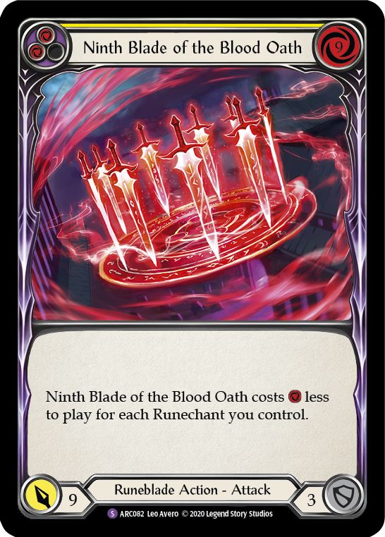 Ninth Blade of the Blood Oath [U-ARC082] Unlimited Rainbow Foil | Good Games Adelaide SA