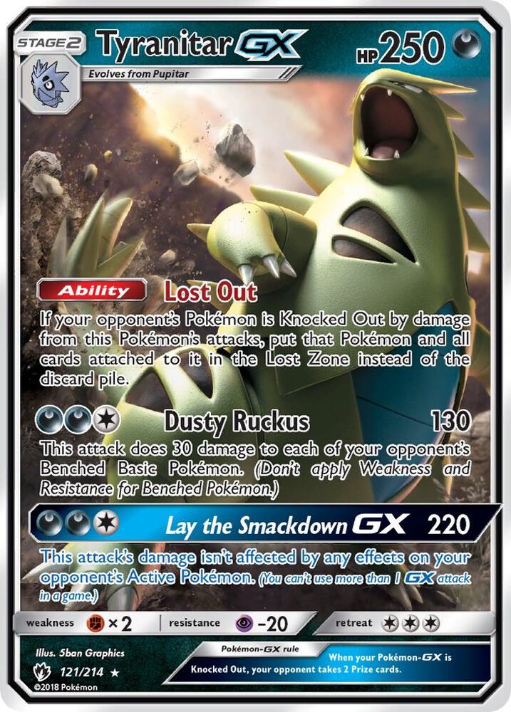 Tyranitar GX 121/214 (SM - Lost Thunder)  - Holofoil | Good Games Adelaide SA