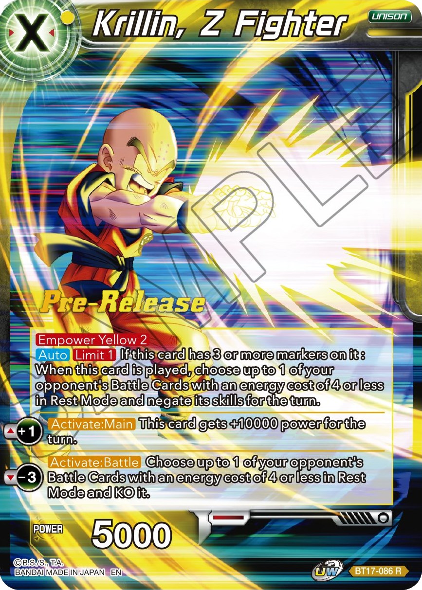 Krillin, Z Fighter (BT17-086) [Ultimate Squad Prerelease Promos] | Good Games Adelaide SA