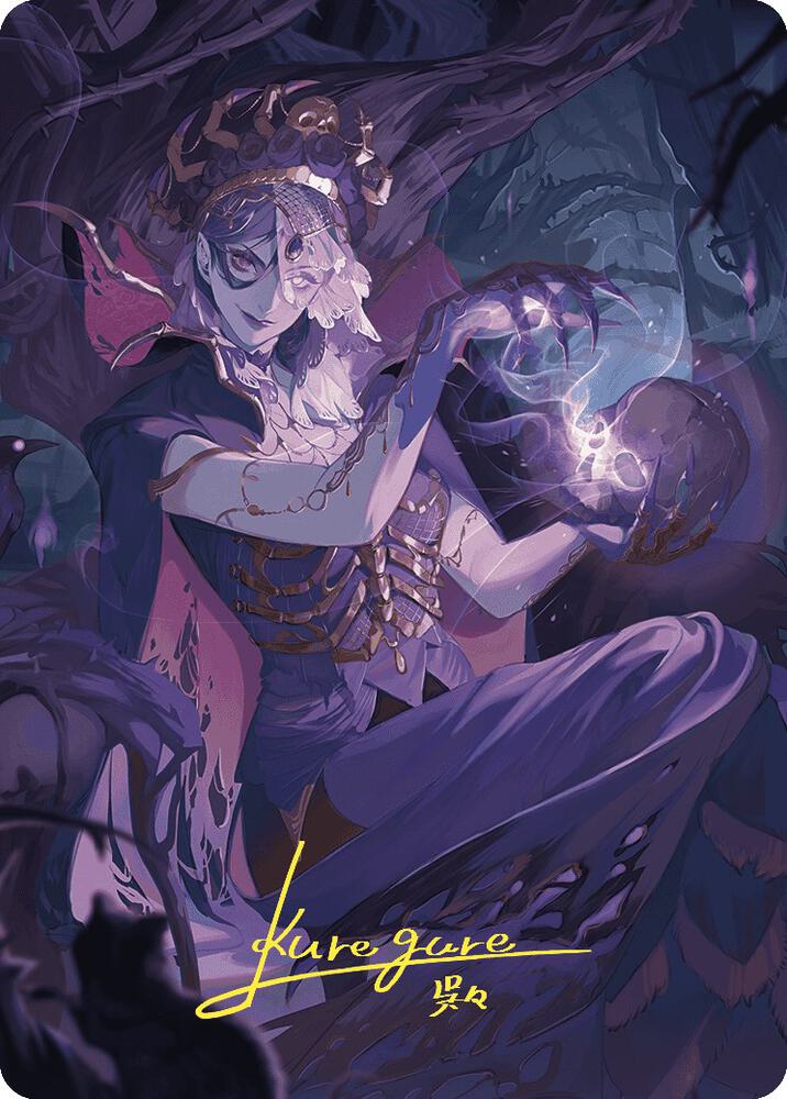 Necropotence Art Card Gold Stamped Signature 80 (Art Series: Wilds of Eldraine)  | Good Games Adelaide SA