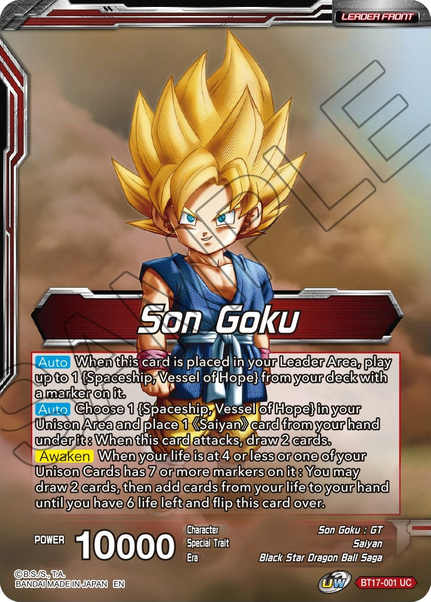 Son Goku // Son Goku, Pan, and Trunks, Space Adventurers (BT17-001) [Ultimate Squad Prerelease Promos] | Good Games Adelaide SA