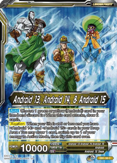 Android 13, Android 14, & Android 15 // Android 13, the Unstoppable (EB1-38) [Battle Evolution Booster] | Good Games Adelaide SA