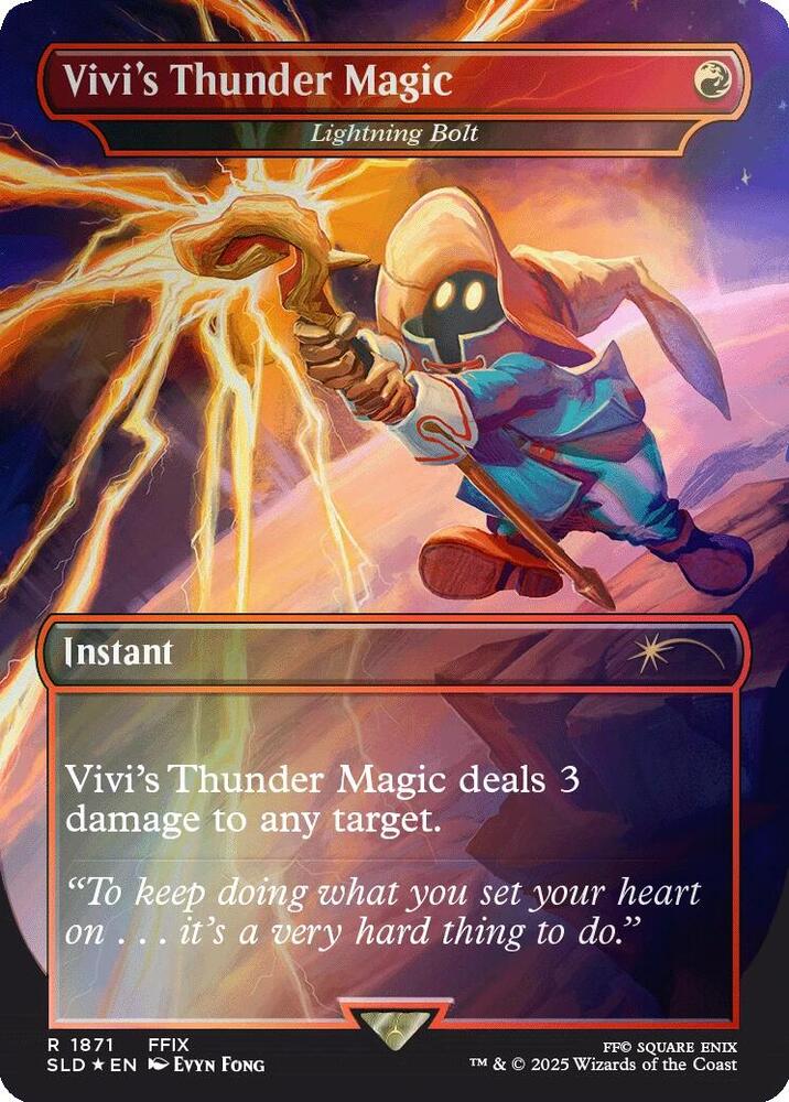 Vivis Thunder Magic Lightning Bolt Rainbow Foil 1871 (Secret Lair Drop Series)  - Foil | Good Games Adelaide SA