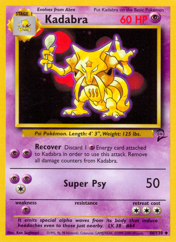 Kadabra (46/130) [Base Set 2] | Good Games Adelaide SA