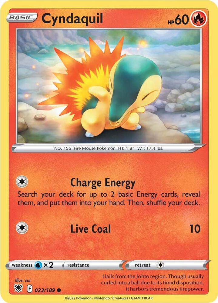 Cyndaquil 023/189 (SWSH10: Astral Radiance)  | Good Games Adelaide SA