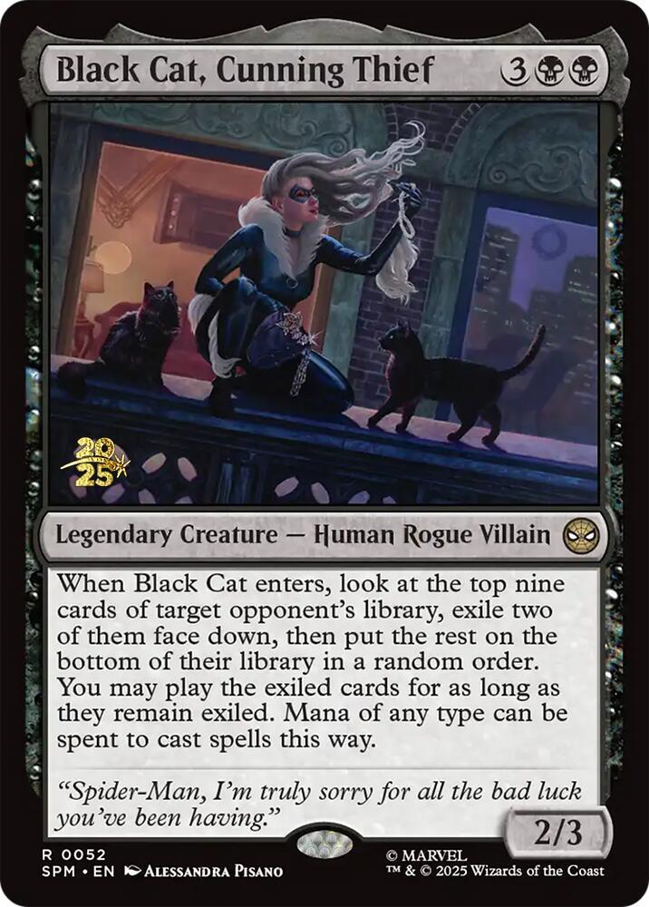 Black Cat Cunning Thief 52 (Prerelease Cards)  - Foil | Good Games Adelaide SA