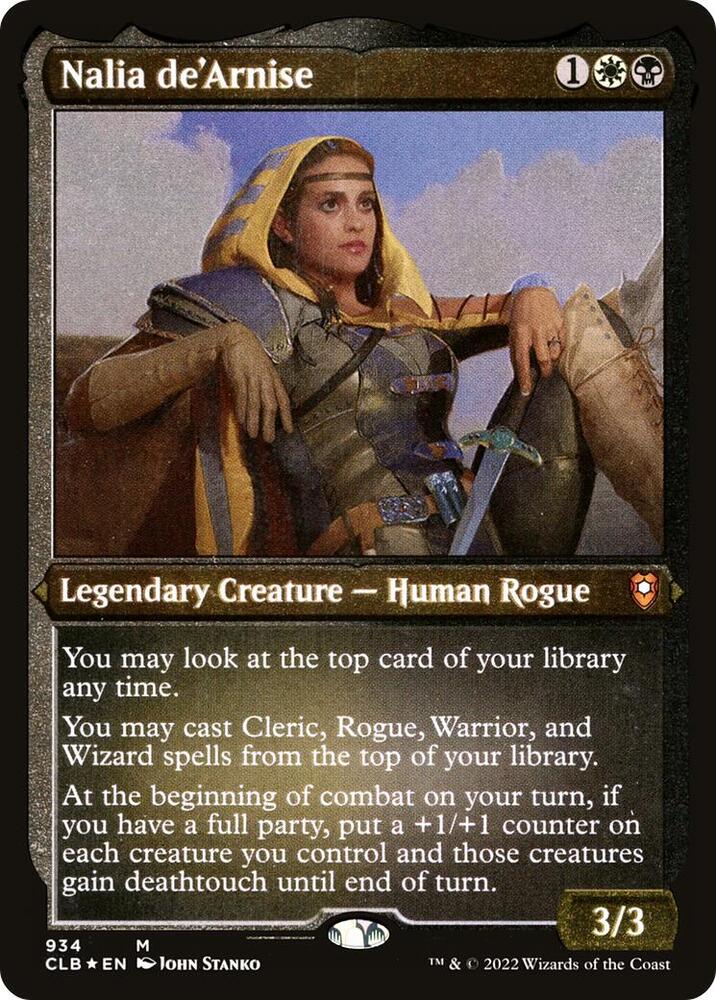 Nalia deArnise Display Commander Thick Stock 934 (Commander Legends: Battle for Baldur's Gate)  - Foil | Good Games Adelaide SA