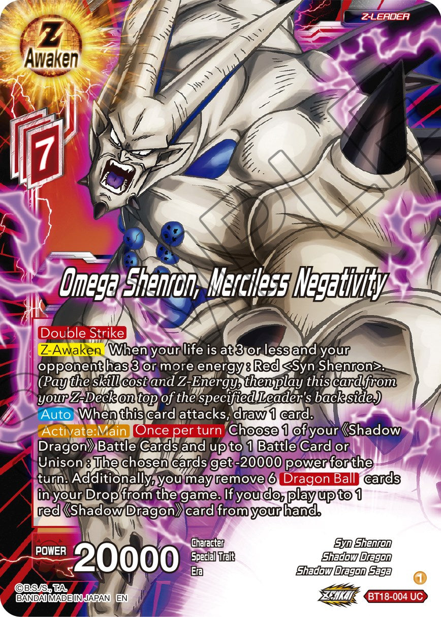 Omega Shenron, Merciless Negativity (BT18-004) [Dawn of the Z-Legends] | Good Games Adelaide SA
