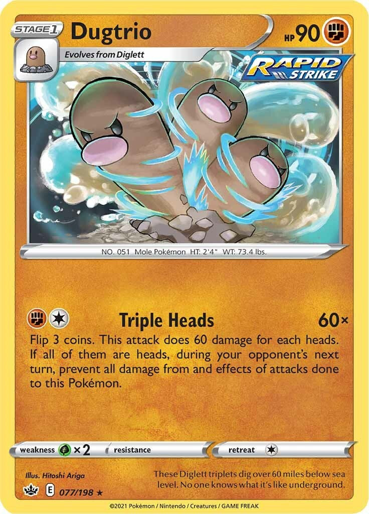 Dugtrio (077/198) [Sword & Shield: Chilling Reign] | Good Games Adelaide SA