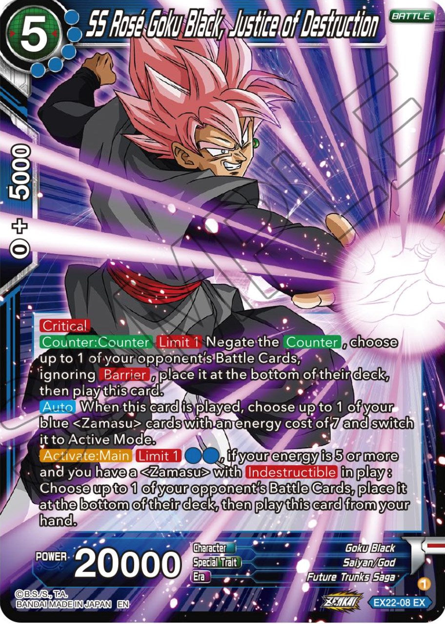 SS Rose Goku Black, Justice of Destruction (EX22-08) [Ultimate Deck 2023] | Good Games Adelaide SA