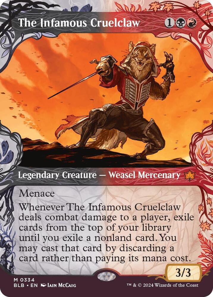 The Infamous Cruelclaw 334 (Bloomburrow)  - Foil | Good Games Adelaide SA