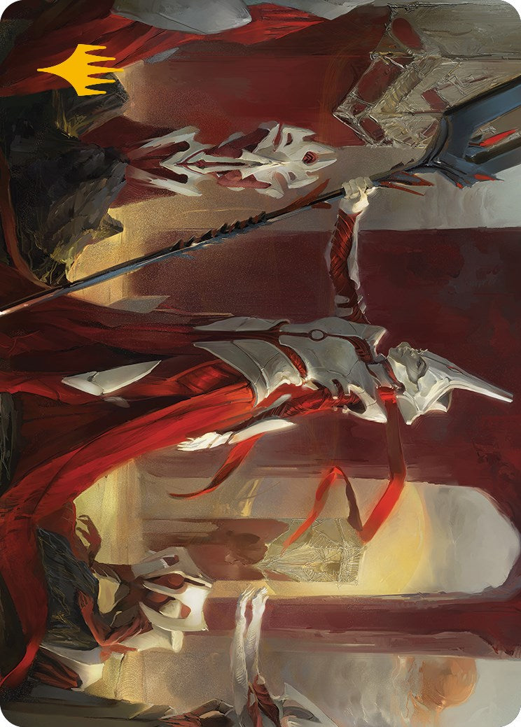 Porcelain Zealot Art Card (Gold-Stamped Signature) [Phyrexia: All Will Be One Art Series] | Good Games Adelaide SA
