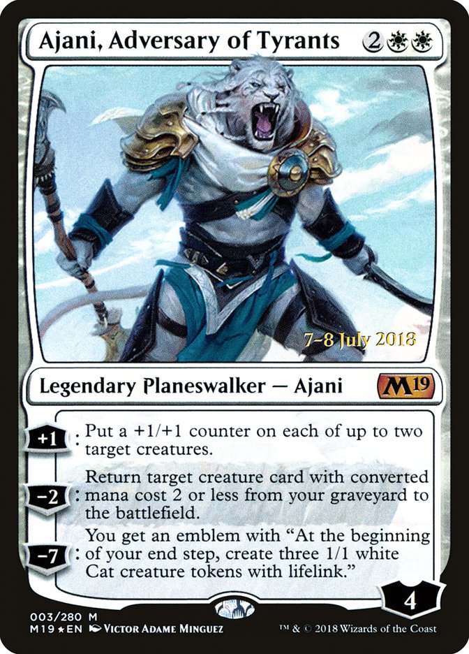 Ajani, Adversary of Tyrants [Core Set 2019 Promos] | Good Games Adelaide SA