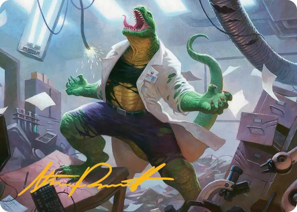 Lizard Connorss Curse Art Card Gold Stamped Signature 18 (Art Series: Marvel's Spider-Man)  | Good Games Adelaide SA