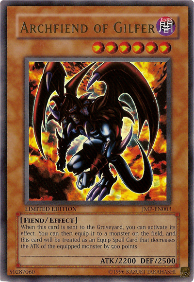 Archfiend of Gilfer [JMP-EN003] Ultra Rare | Good Games Adelaide SA