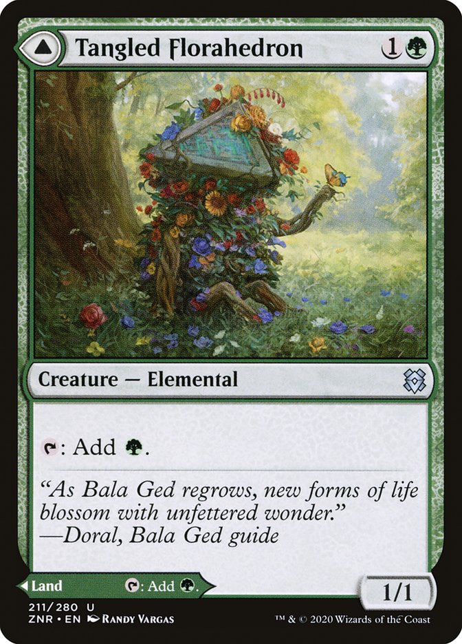 Tangled Florahedron // Tangled Vale 211/280 (Zendikar Rising)  - Foil | Good Games Adelaide SA