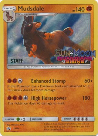 Mudsdale (SM20) (Staff Prerelease Promo) [Sun & Moon: Black Star Promos] | Good Games Adelaide SA