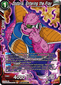 Dodoria, Entering the Fray (Unison Warrior Series Boost Tournament Pack Vol. 7) (P-363) [Tournament Promotion Cards] | Good Games Adelaide SA