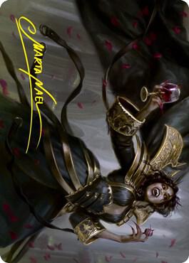 Bloodcrazed Socialite Art Card Gold Stamped Signature 28 (Art Series: Innistrad: Crimson Vow)  | Good Games Adelaide SA