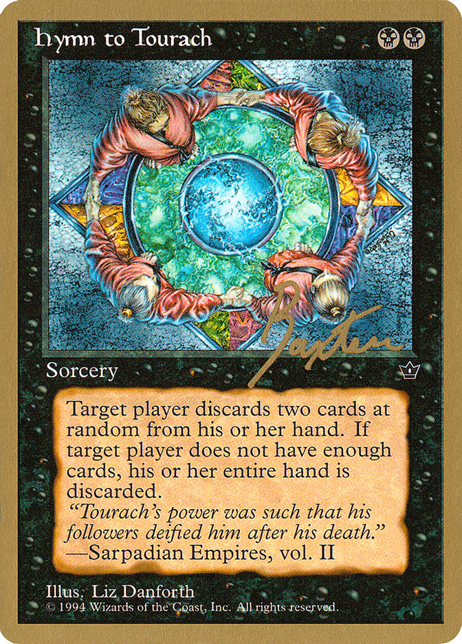 Hymn to Tourach (Circle) (George Baxter) [Pro Tour Collector Set] | Good Games Adelaide SA