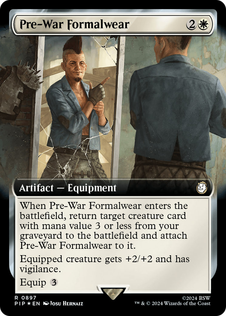 Pre-War Formalwear (Extended Art) (Surge Foil) [Fallout] | Good Games Adelaide SA
