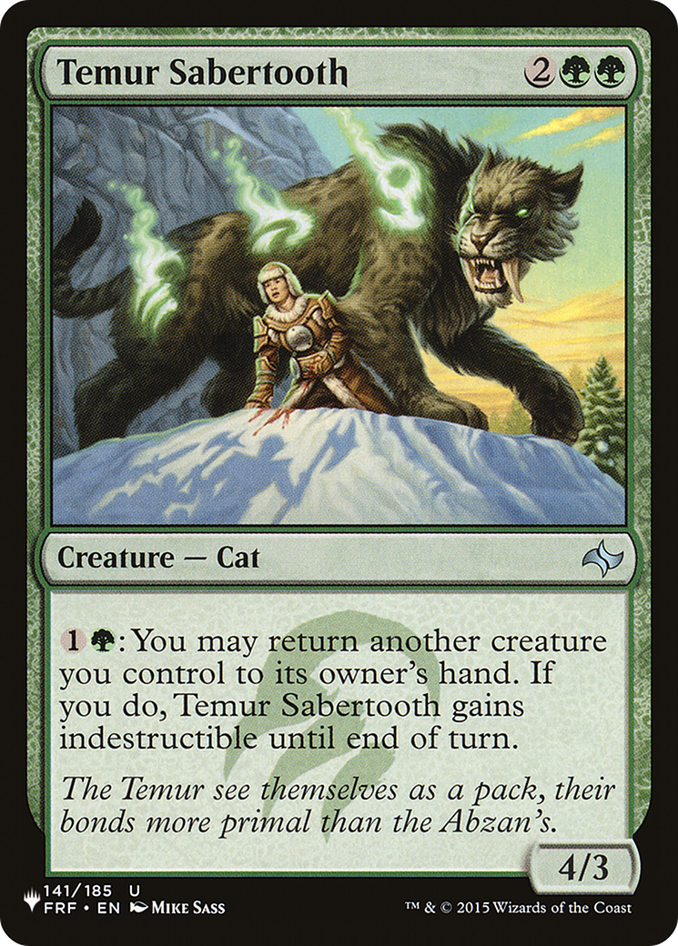 Temur Sabertooth [The List] | Good Games Adelaide SA