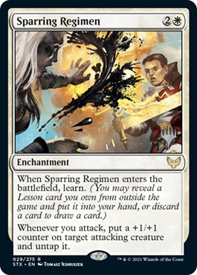 Sparring Regimen (Promo Pack) [Strixhaven: School of Mages Promos] | Good Games Adelaide SA