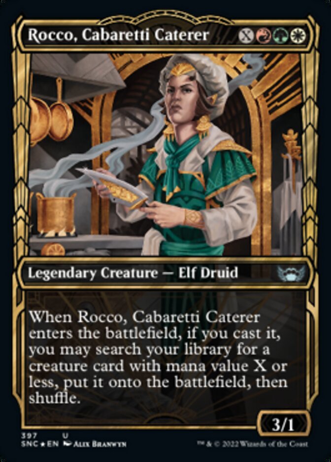 Rocco, Cabaretti Caterer (Showcase Golden Age Gilded Foil) [Streets of New Capenna] | Good Games Adelaide SA