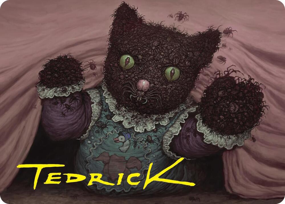 Twitching Doll Art Card Gold Stamped Signature 48 (Art Series: Duskmourn: House of Horror)  | Good Games Adelaide SA