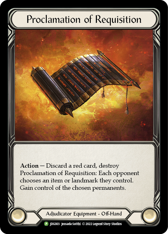 Proclamation of Requisition [JDG003] (Promo)  Cold Foil | Good Games Adelaide SA