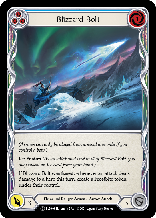 Blizzard Bolt (Blue) [U-ELE046] Unlimited Rainbow Foil | Good Games Adelaide SA