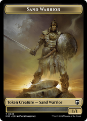 Marit Lage (Ripple Foil) // Sand Warrior Double-Sided Token [Modern Horizons 3 Commander Tokens] | Good Games Adelaide SA