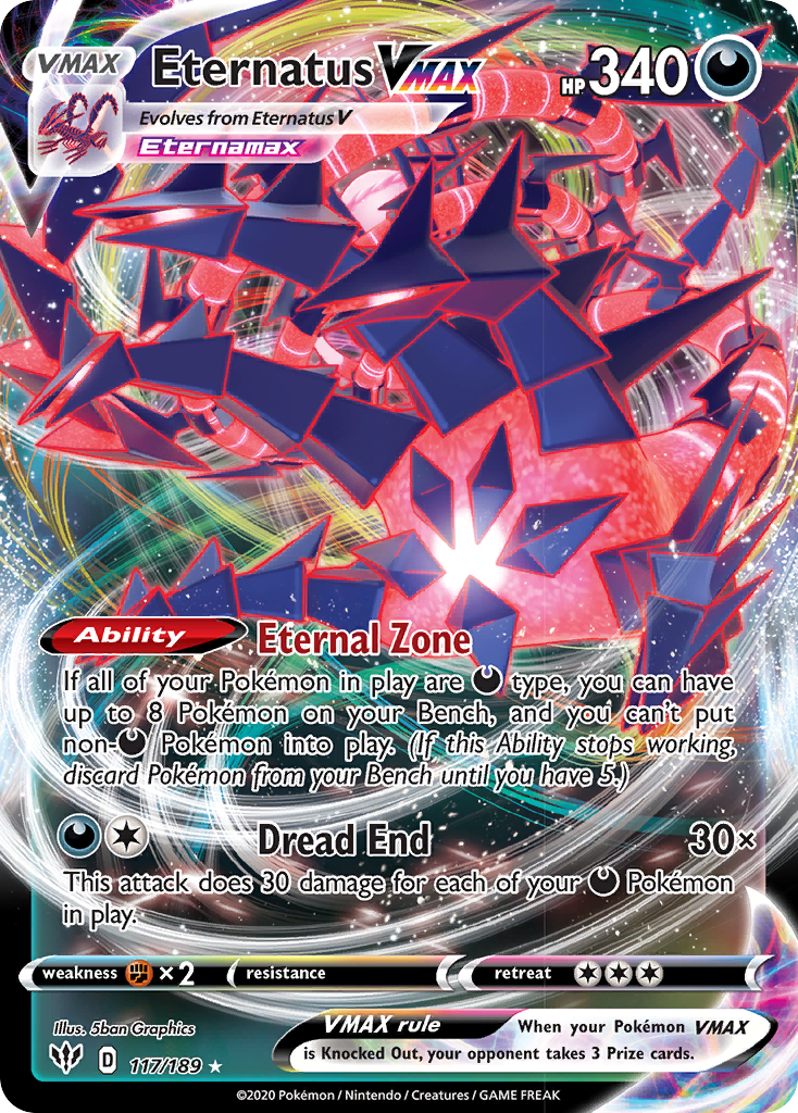 Eternatus VMAX (117/189) [Sword & Shield: Darkness Ablaze] | Good Games Adelaide SA