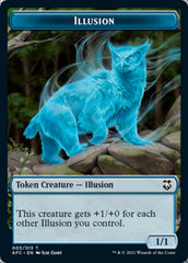 Illusion // Zombie Double-sided Token [Dungeons & Dragons: Adventures in the Forgotten Realms Commander Tokens] | Good Games Adelaide SA