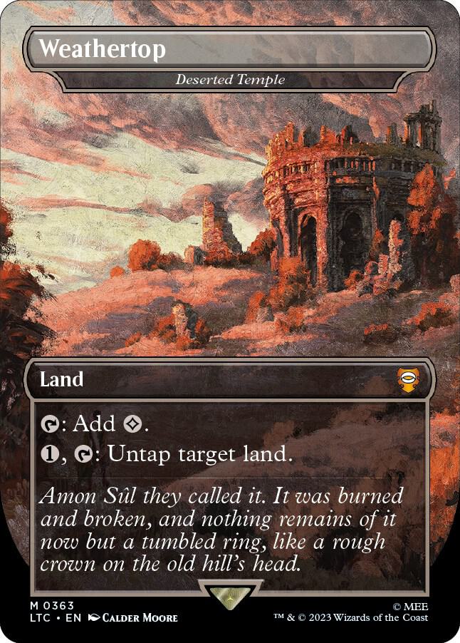 Weathertop Deserted Temple 363 (Commander: The Lord of the Rings: Tales of Middle-earth)  - Borderless | Good Games Adelaide SA