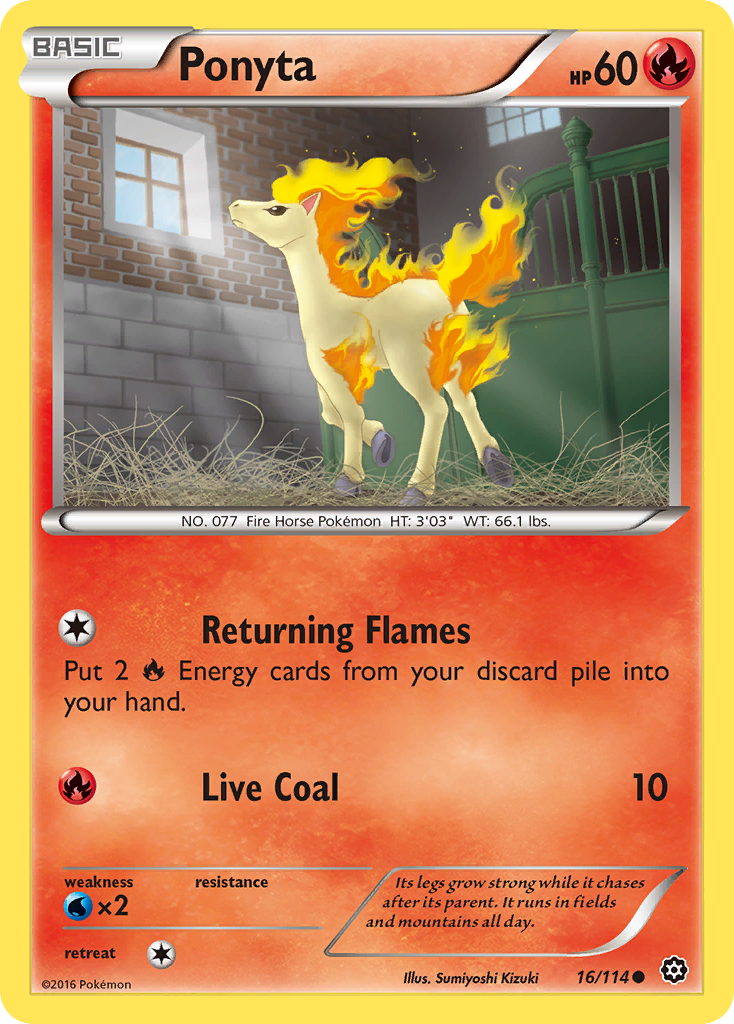 Ponyta (16/114) [XY: Steam Siege] | Good Games Adelaide SA