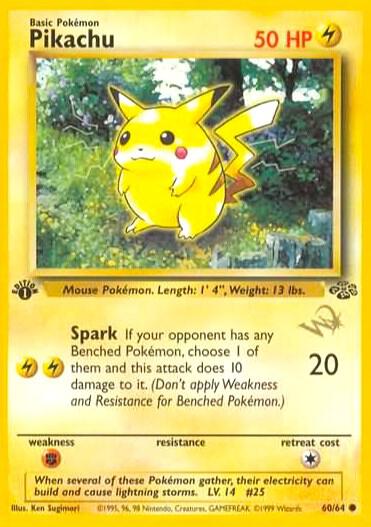 Pikachu W Stamped 60/64 (WoTC Promo)  | Good Games Adelaide SA