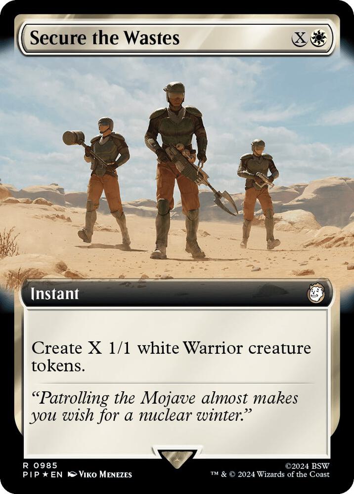 Secure the Wastes 985 (Universes Beyond: Fallout)  - Foil | Good Games Adelaide SA