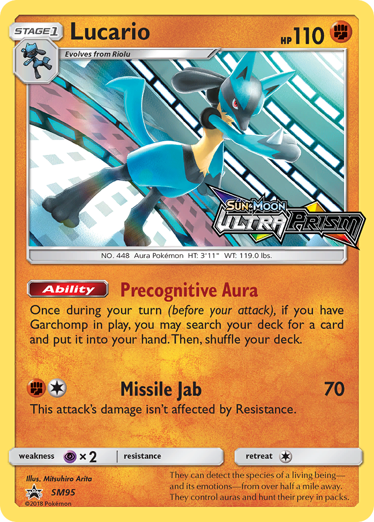 Lucario (SM95) (Prerelease Promo) [Sun & Moon: Black Star Promos] | Good Games Adelaide SA