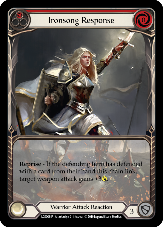 Ironsong Response (Red) [LGS008-P] (Promo)  1st Edition Normal | Good Games Adelaide SA