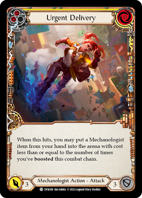 Urgent Delivery (Yellow) [DYN108] (Dynasty)  Rainbow Foil | Good Games Adelaide SA