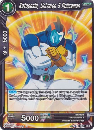 Katopesla, Universe 3 Policeman (Reprint) (DB2-149) [Battle Evolution Booster] | Good Games Adelaide SA