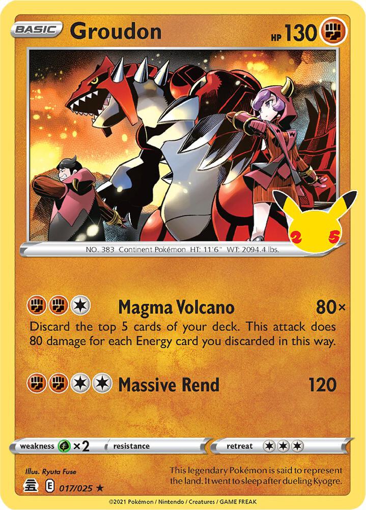 Groudon 017/025 (Celebrations)  - Holofoil | Good Games Adelaide SA