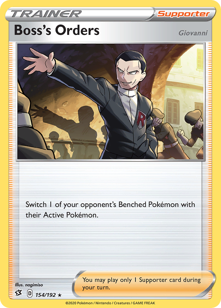 Boss's Orders (154/192) (Giovanni) [Sword & Shield: Rebel Clash] | Good Games Adelaide SA