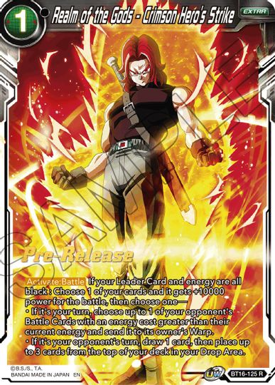 Realm of the Gods - Crimson Hero's Strike (BT16-125) [Realm of the Gods Prerelease Promos] | Good Games Adelaide SA